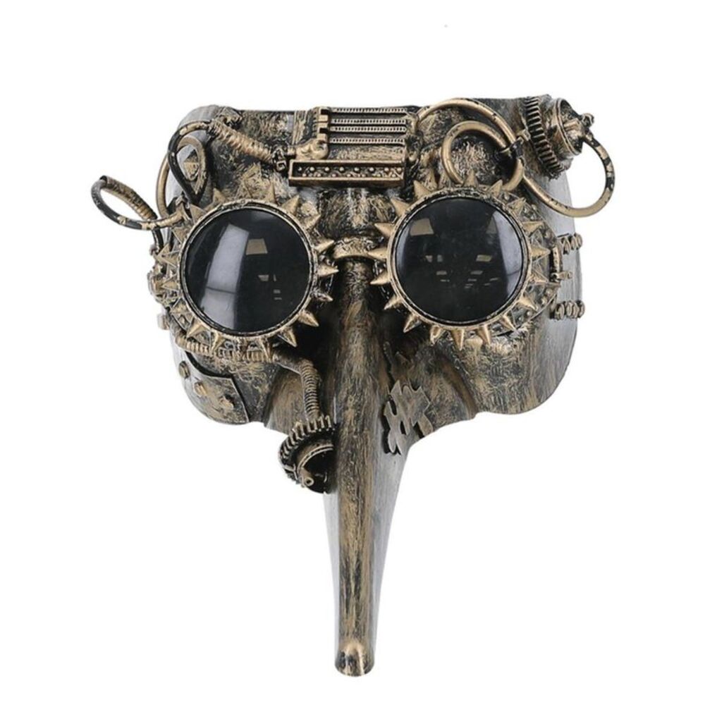 Smiffys Unisex Adult Victorian Steampunk Plague Doctor Mask / Bronze